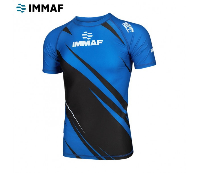 Рашгард "Green Hill" RGI-4021,RASH GUARD IMMAF approved синий, p.XS